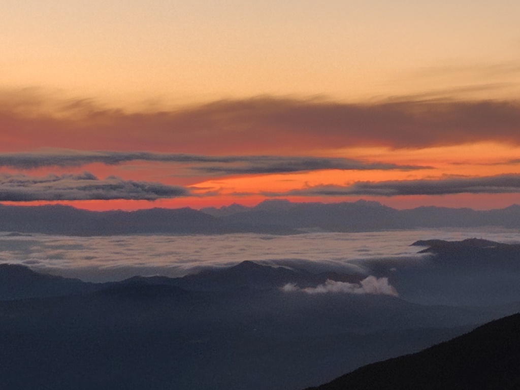 立山方面の夕焼け