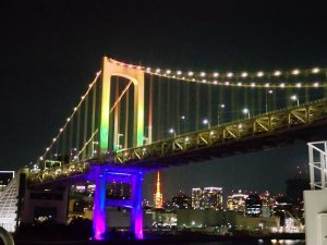 船から見るレインボーブリッジ